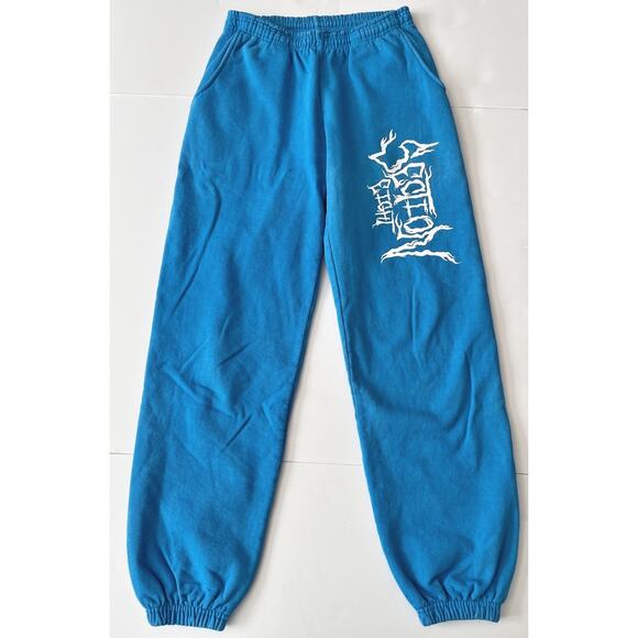 Section Eight Joggers Sweatpants S Blue Drawstring Elastic Waist Fleece Pockets